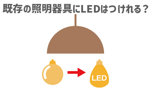 既存の照明器具にLEDは付けられる？
