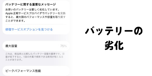 バッテリーの劣化
