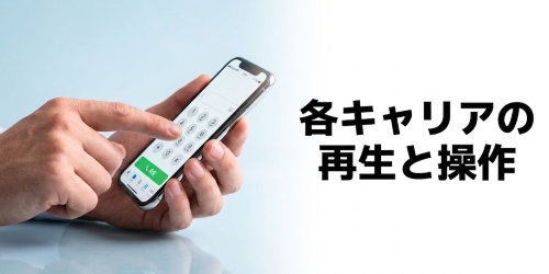 各キャリアのメッセージ再生と操作
