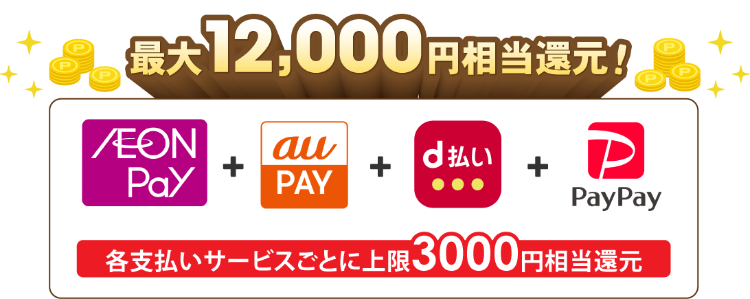 最大12,000円相当還元!イメージ