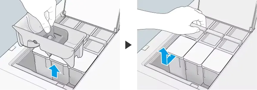 ケースとタンクを取り外す画面