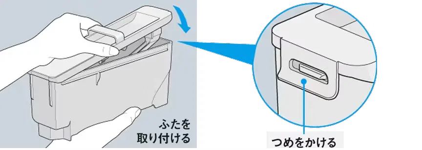 ふたを取り付ける画像