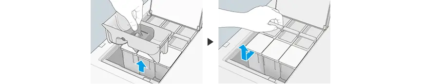 ケースとタンクを取り外す画像